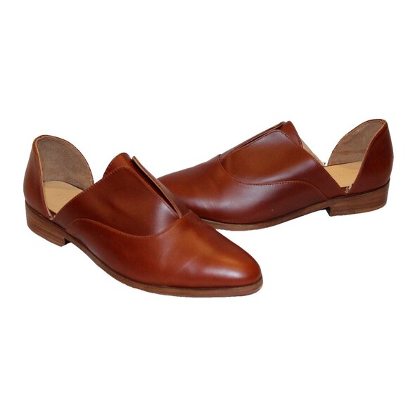 Nisolo Emma d’Orsay Slip On Oxford Flats Women's Brandy NIB $170 - Picture 4 of 7